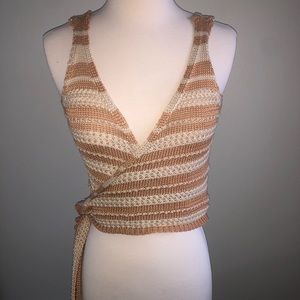 Lush Striped wrap tank top
